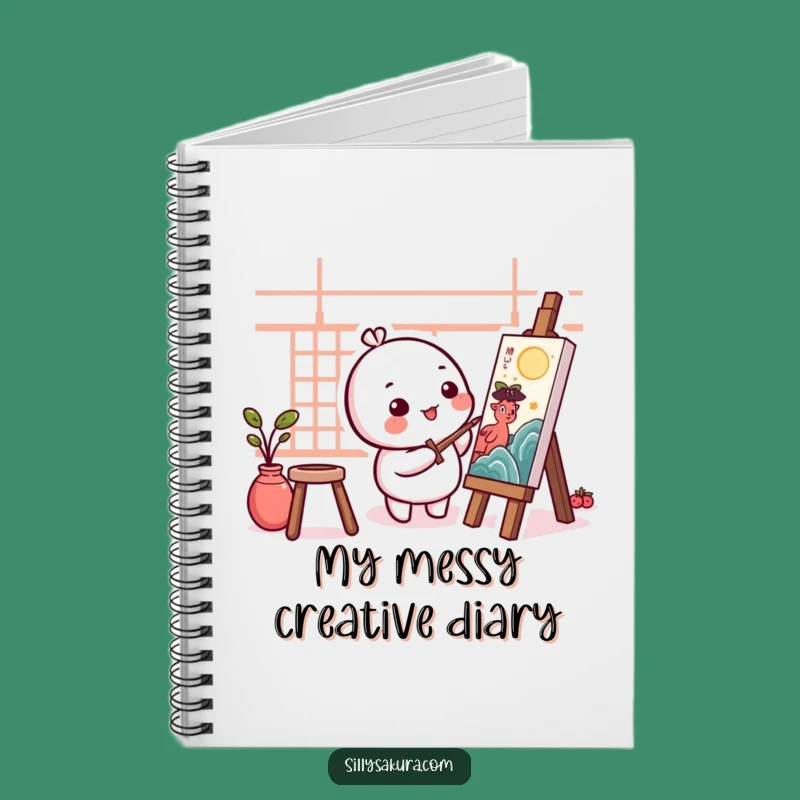 Funny Kawaii Artist Notebook - Round Character Painting for Creative Ideas