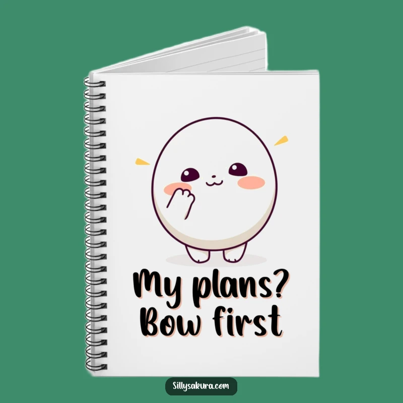 Funny Kawaii Bowing Notebook: Jot Down Greetings with a Cute Character's Bow
