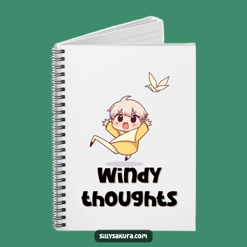 Funny Surprised Character Notebook: Wind Gust Humor, Perfect Unexpected Journal Gift
