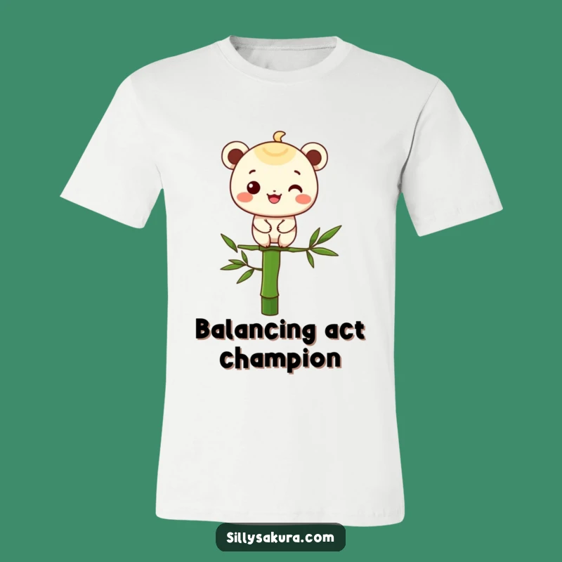 Funny Bamboo Balance T-Shirt: Masterful Grin, A Hilarious Funny Gift