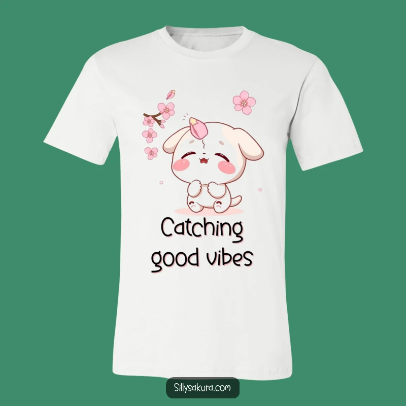 Funny Sakura Petal Nose T-Shirt - Comical Character Tee