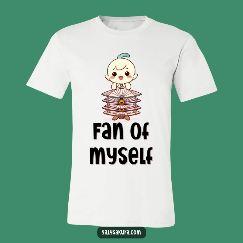 Funny Balancing Fan Character T-Shirt - Happy & Stylish Tee