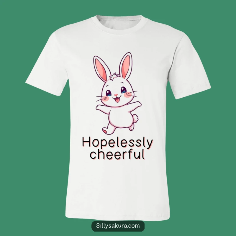 Funny Cheerful Rabbit T-Shirt: Wear Your Joy with This Delightful Bunny Tee