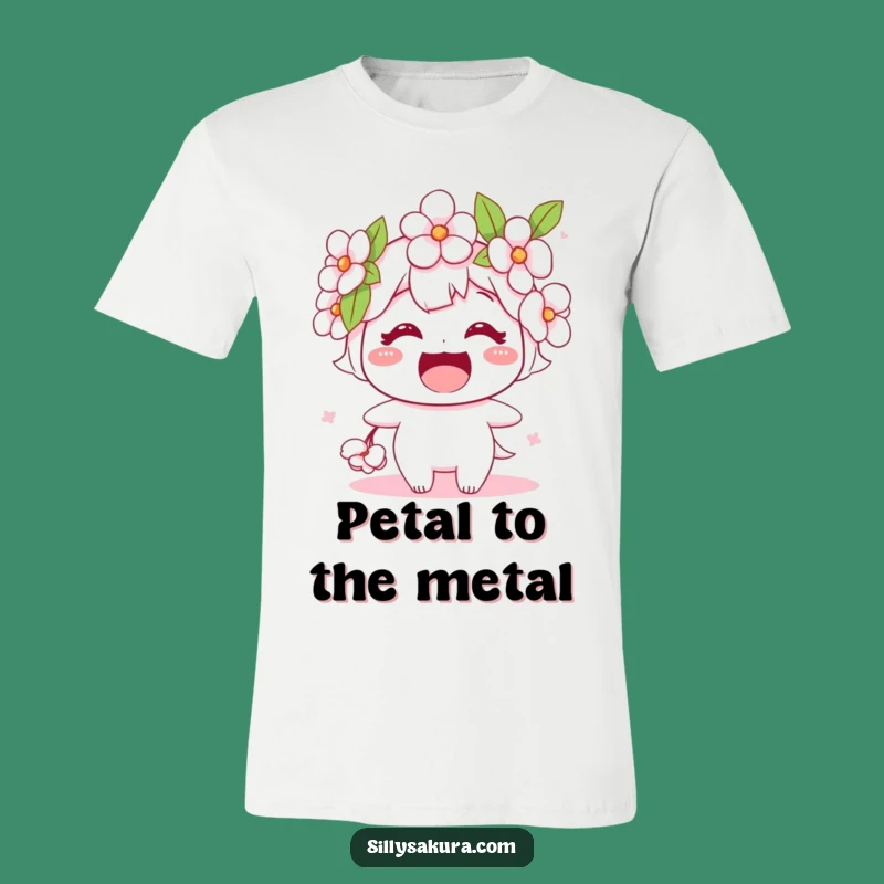 Funny Cherry Blossom T-Shirt: Cheerful Flower Character Tee for Comedic Gifting