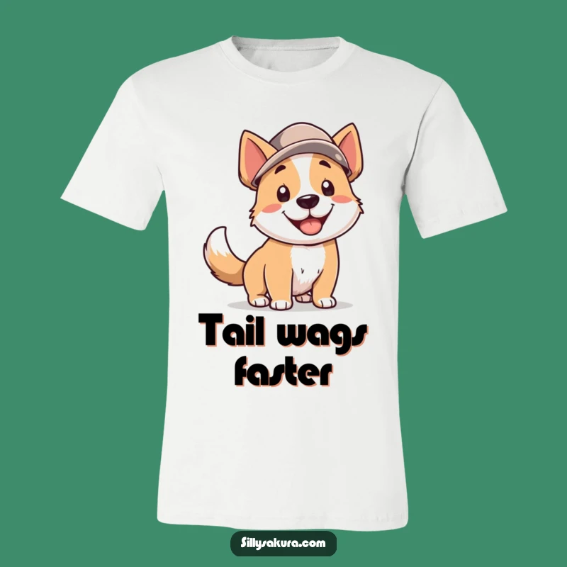 Funny Dog Hat T-Shirt: Unleash Smiles with a Wagging Tail tee