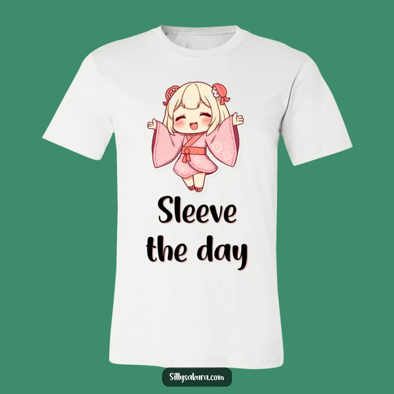 Funny Kimono Dance T-Shirt: Flowing Sleeves Character Tee