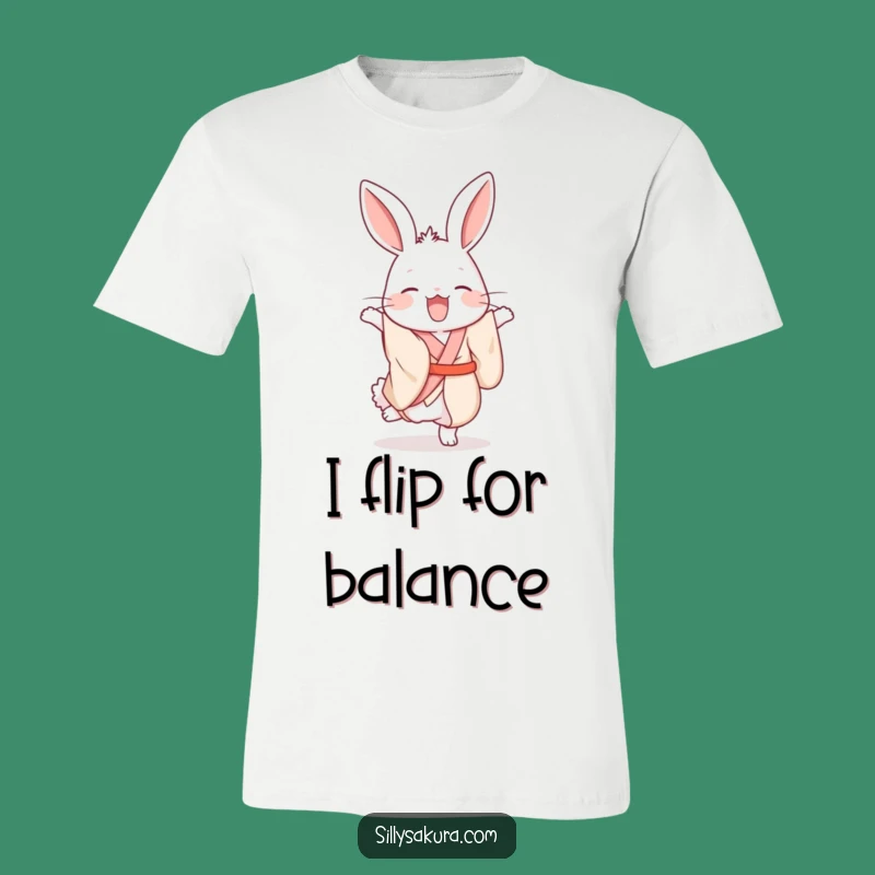 Funny Rabbit Kimono T-Shirt: Hilarious Acrobat Tee for Fun