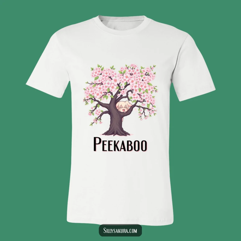 Funny Mischievous Character T-Shirt: Peek-a-Boo Humor, Perfect Spring Gift for Fun Lovers