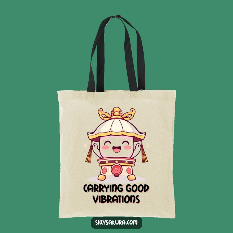 Funny Temple Bell Tote Bag: Carry Joyful Vibes with This Cute Bell Design
