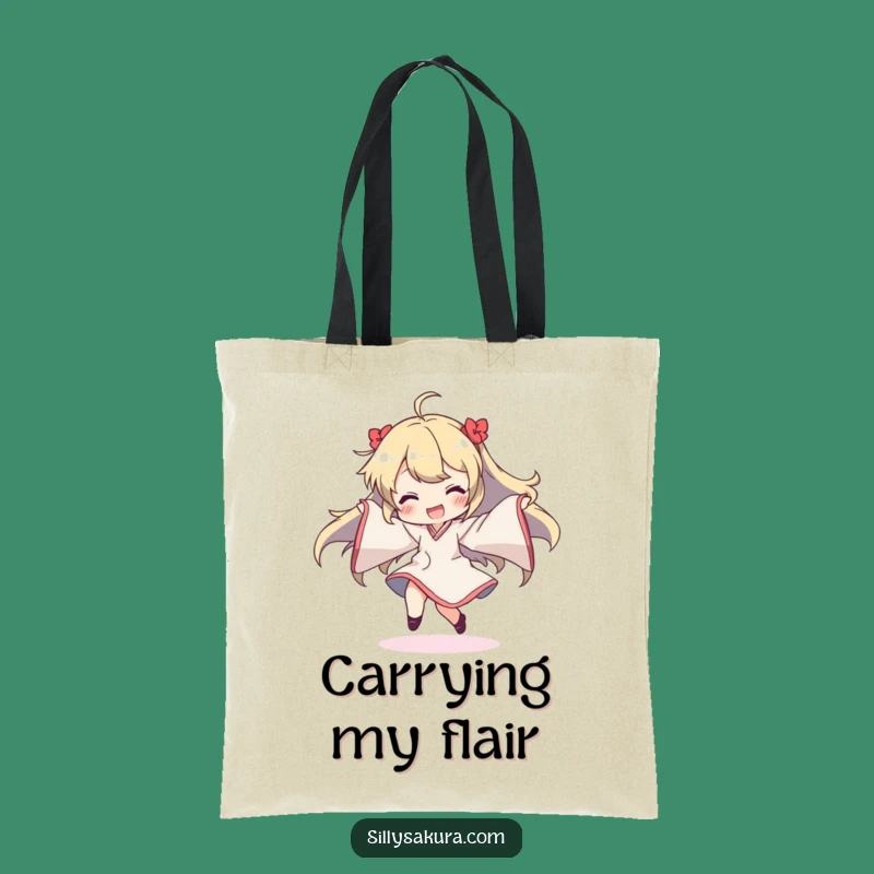 Funny Dancing Character Tote Bag: Carry Your Joy with Flowing Sleeves Style