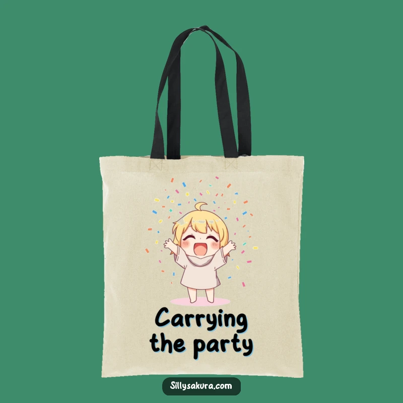 Funny Confetti Tote Bag: Carry Your Celebration Everywhere! A Whimsical Gift.