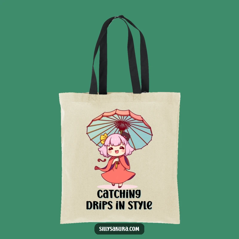 Funny Kawaii Umbrella Twirling Tote Bag: Carry Joy and Style, Great Gift