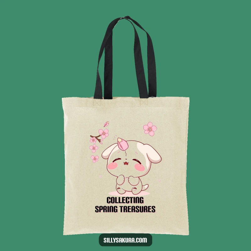 Funny Sakura Petal Nose Tote Bag - Comical Accessory