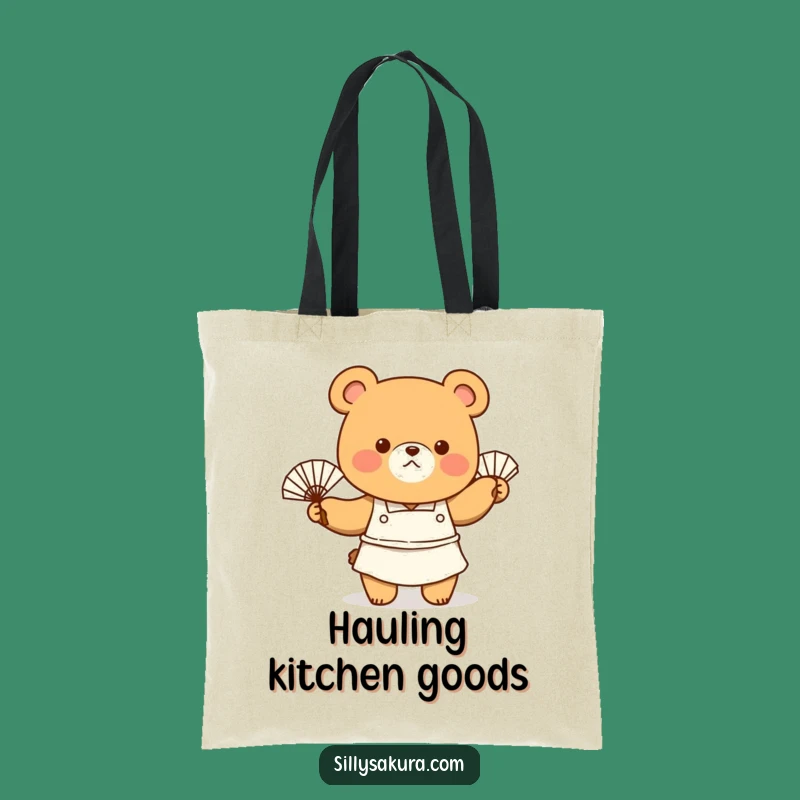 Funny Bear Chef Tote Bag: Carry Your Treats, Hilarious Gift for Foodies