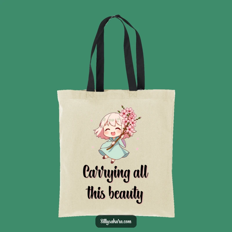 Funny Blossom Character Tote Bag - Carry Your Joy with Style