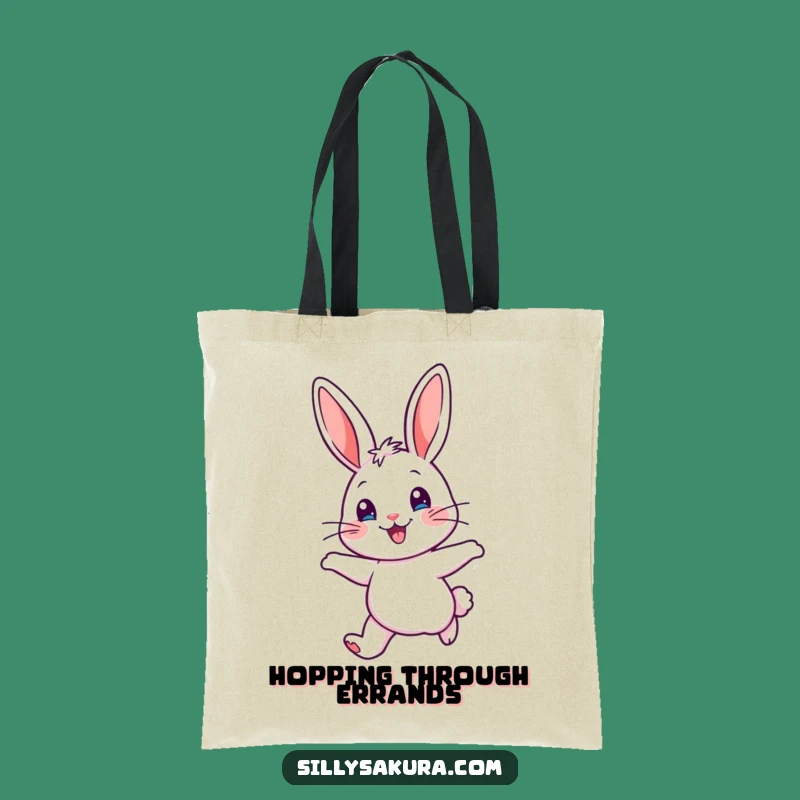 Funny Cheerful Rabbit Tote Bag: Carry Your Happiness in Style, Hilarious Gift
