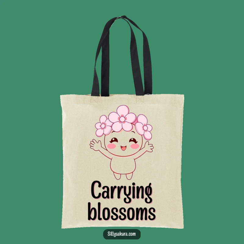 Funny Cherry Blossom Tote Bag - Carry Springtime Cheer!
