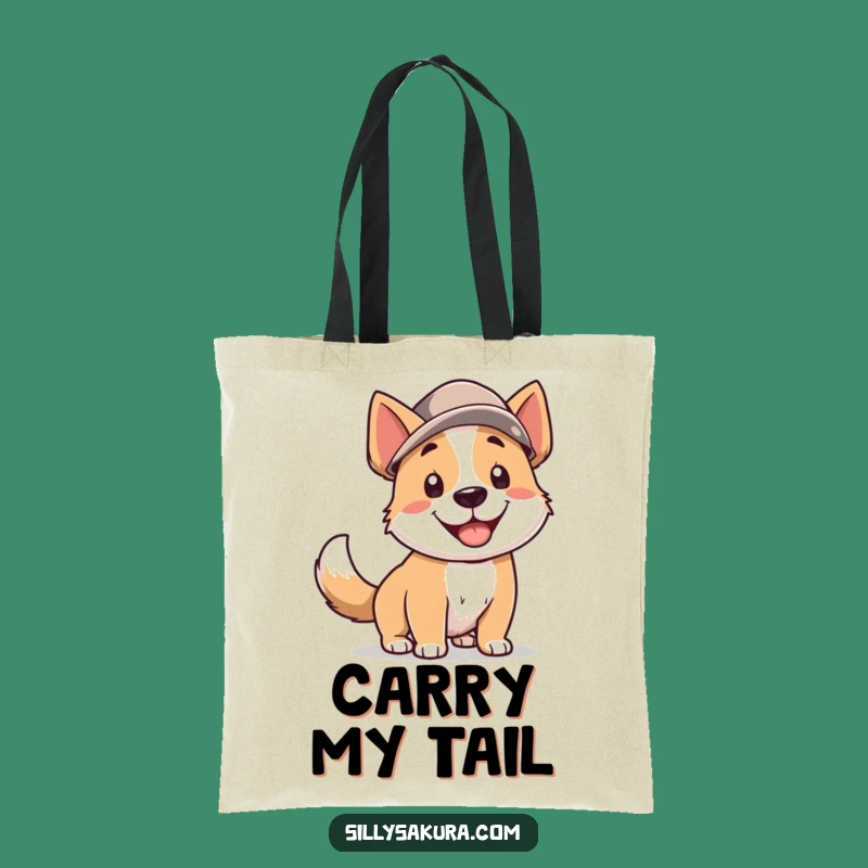 Funny Dog Hat Tote Bag: Carry Your Essentials with a Wagging Tail Smile
