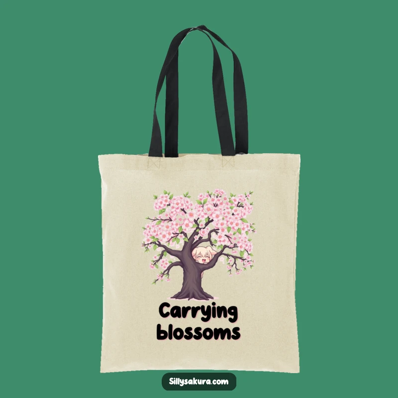 Funny Mischievous Character Tote Bag: Peek-a-Boo Humor, Perfect Spring Gift for Shoppers