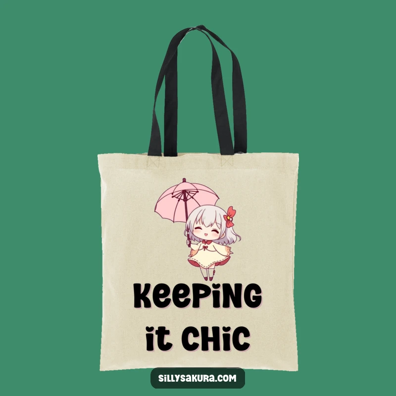 Funny Parasol Twirl Tote Bag: Chic Carry-all & Humorous Flair