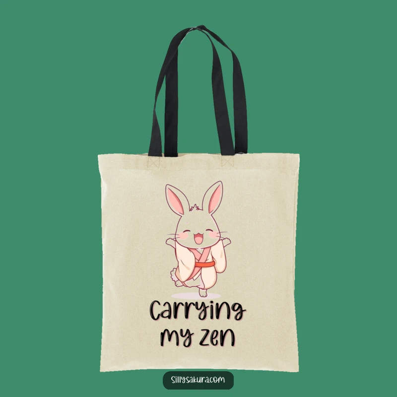 Funny Rabbit Kimono Tote Bag: Carry Your Humor and Style