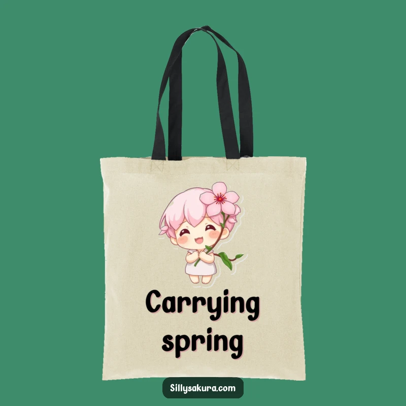 Funny Tote Bag: Blossom Carrier, Your Spring Funny Gift