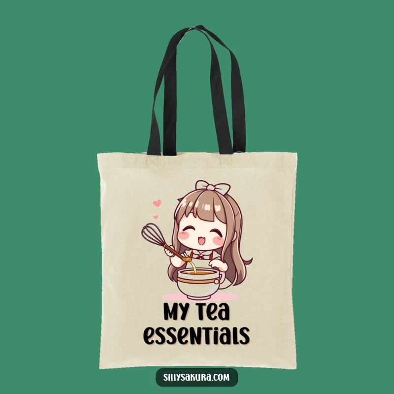 Funny Kawaii Tea Maker Tote Bag: Carry Your Brew Essentials, Great Gift